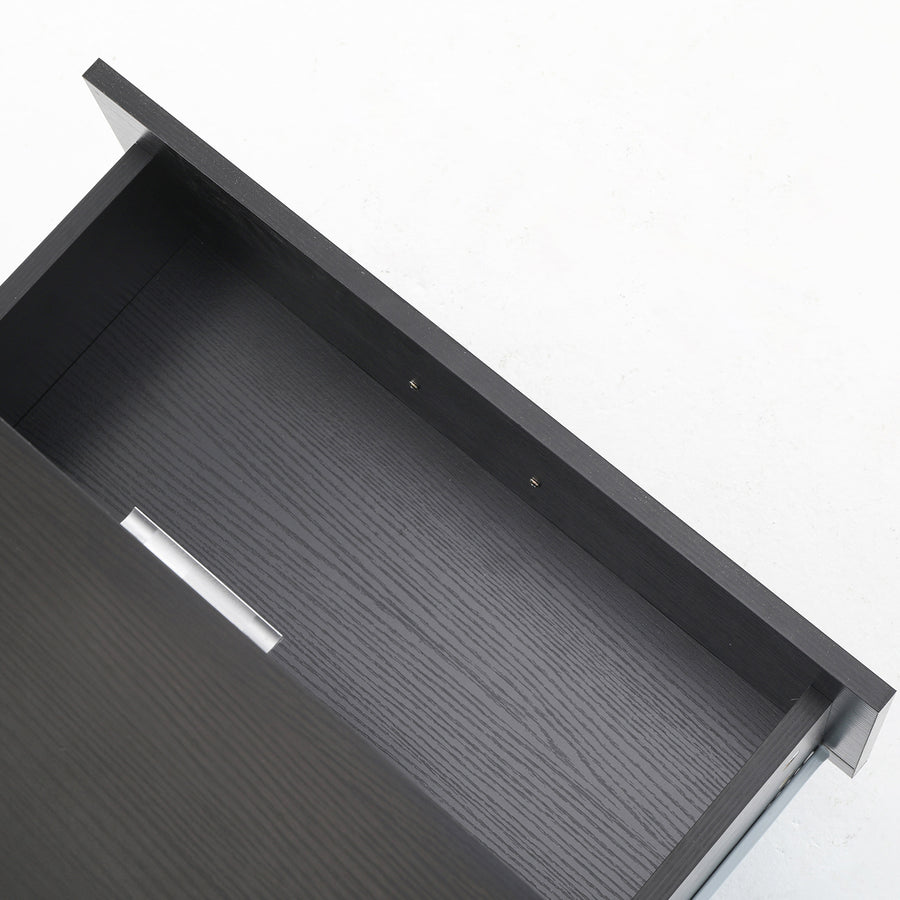 2X Bedside Tables 2 Drawer With Legs ETTA - BLACK