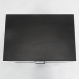 Bedside Tables 2 Drawer With Legs ETTA - BLACK - Side View