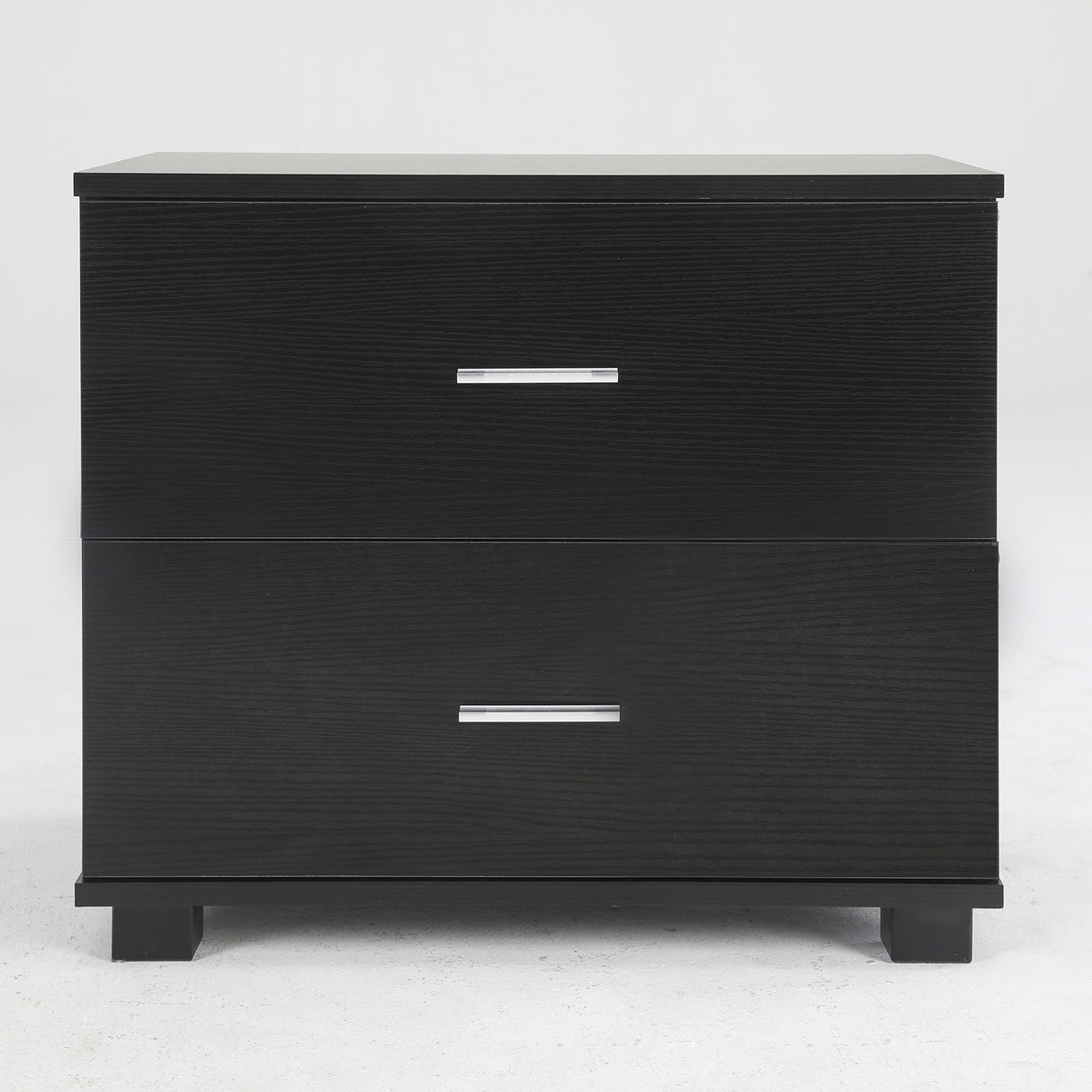 Bedside Tables 2 Drawer With Legs ETTA - BLACK