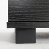 Bedside Tables 2 Drawer With Legs ETTA - BLACK