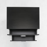 Bedside Tables 2 Drawer With Legs ETTA - BLACK - Top-Down View