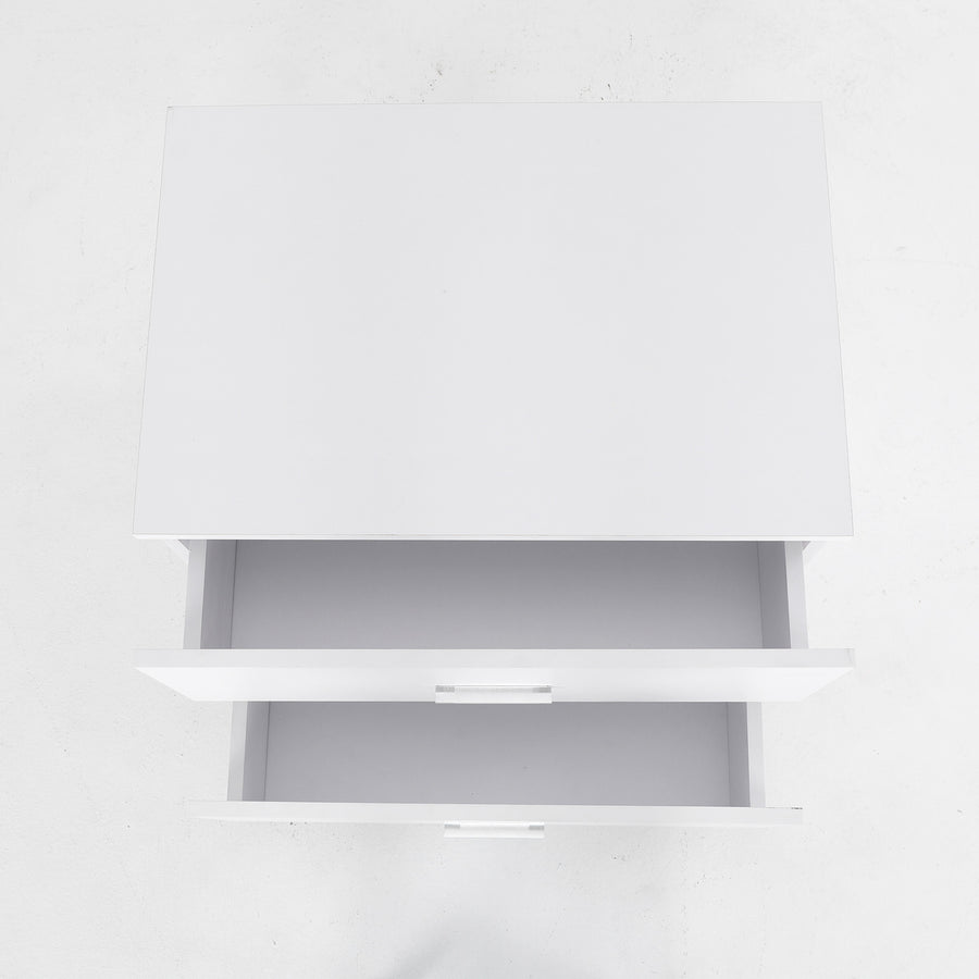 2X Bedside Tables 2 Drawer With Legs ETTA - WHITE