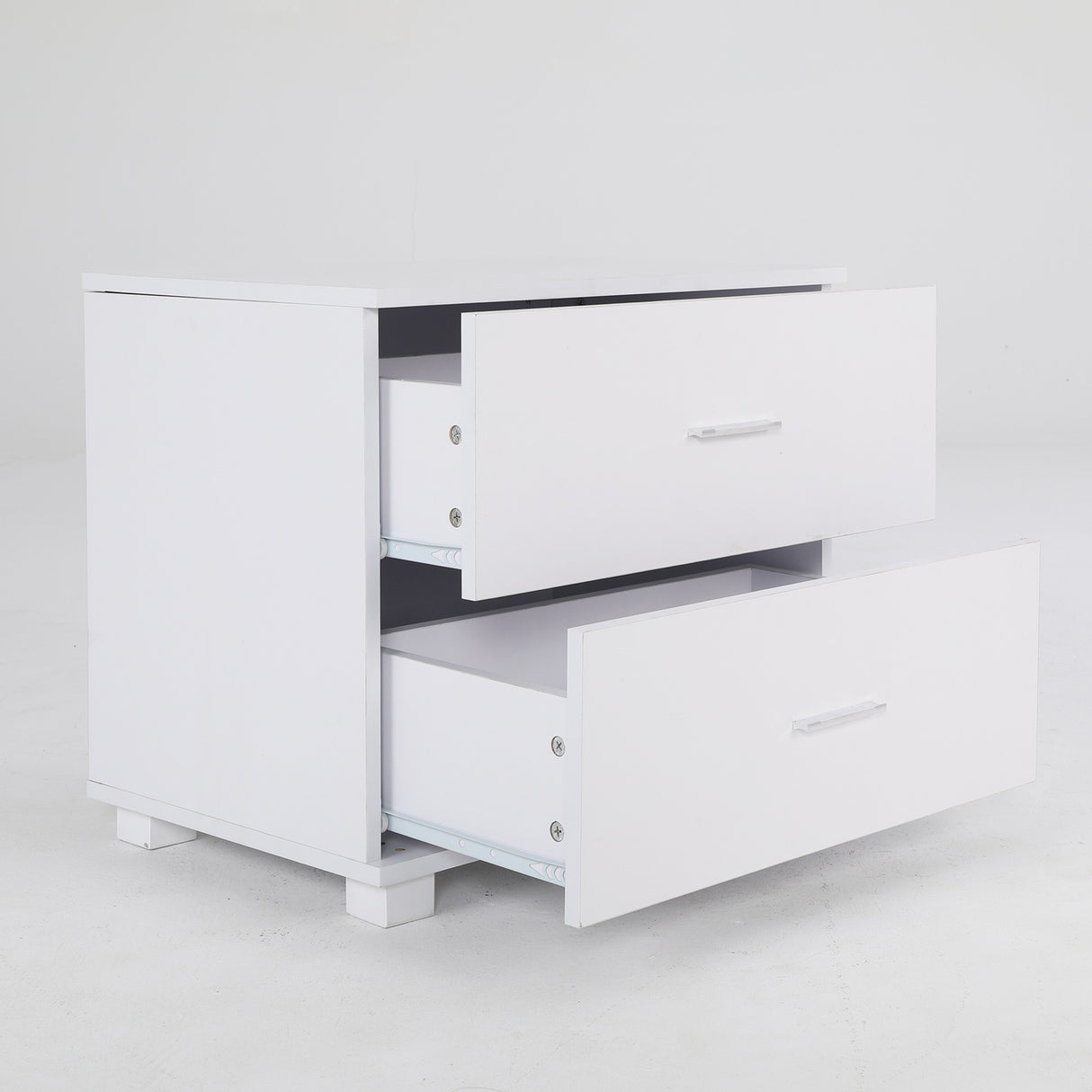 Bedside Tables 2 Drawer With Legs ETTA - WHITE