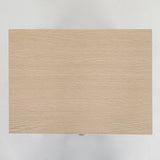 Bedside Tables 2 Drawer Wood Leg ANYA - OAK - Side View