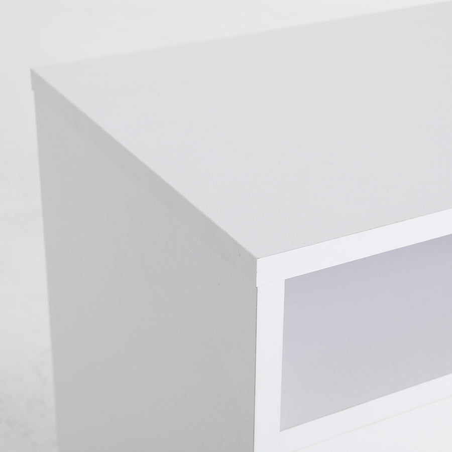 2X Bedside Tables 2 Drawer Wood Leg ANYA - WHITE