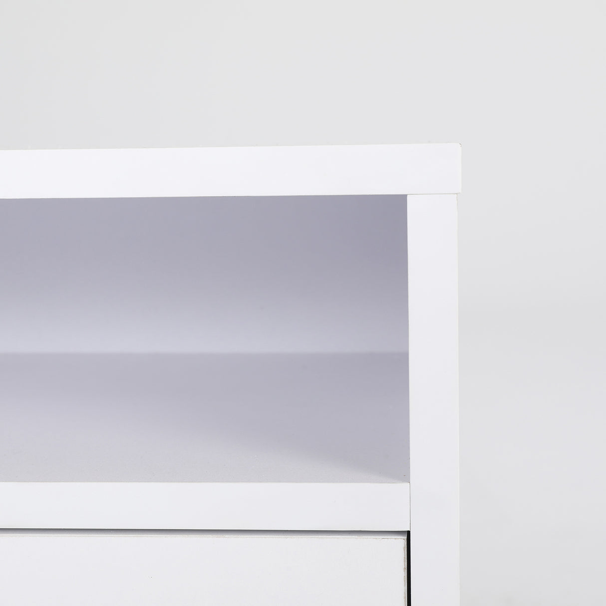 2X Bedside Tables 2 Drawer Wood Leg ANYA - WHITE