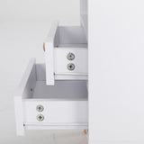 Bedside Tables 2 Drawer Wood Leg ANYA - WHITE
