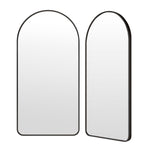 2 Set 50x100cm Wall Mirror Arc Arch Bathroom - BLACK