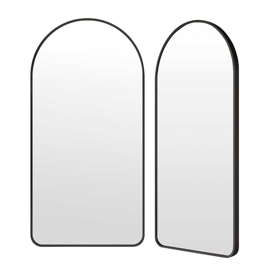 2 Set 50x100cm Wall Mirror Arc Arch Bathroom - BLACK