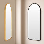 2 Set 50x100cm Wall Mirror Arc Arch Bathroom - BLACK