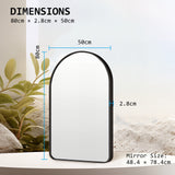 2 Set 50x80cm Wall Mirror Arc Arch Bathroom - BLACK - Extra Image