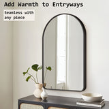 2 Set 50x80cm Wall Mirror Arc Arch Bathroom - BLACK - Extra Image