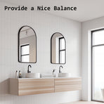 50x80cm Wall Mirror Arc Arch Bathroom - BLACK