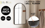 50x80cm Wall Mirror Arc Arch Bathroom - BLACK