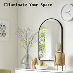 50x80cm Wall Mirror Arc Arch Bathroom - BLACK