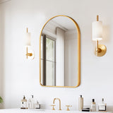 50x80cm Wall Mirror Arc Arch Bathroom - GOLD - Side View
