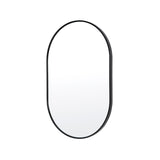 50x75cm Wall Mirror Oval Bathroom - BLACK