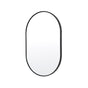 50x75cm Wall Mirror Oval Bathroom - BLACK