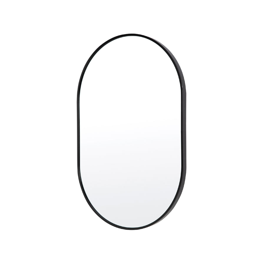 50x75cm Wall Mirror Oval Bathroom - BLACK