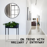 60cm Wall Mirror Round Bathroom - BLACK - Extra Image