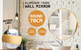 70cm Wall Mirror Round Bathroom - GOLD