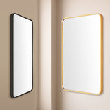 60x80cm Rectangular Wall Mirror Bathroom - GOLD - Close-Up Angle