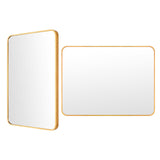 60x80cm Rectangular Wall Mirror Bathroom - GOLD