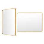 60x80cm Rectangular Wall Mirror Bathroom - GOLD