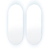2 Set 45x100cm LED Wall Mirror Oval Bathroom
