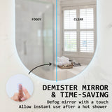 2 Set 45x100cm LED Wall Mirror Oval Bathroom