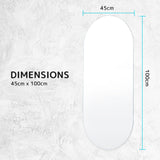 2 Set 45x100cm LED Wall Mirror Oval Bathroom - Extra Image