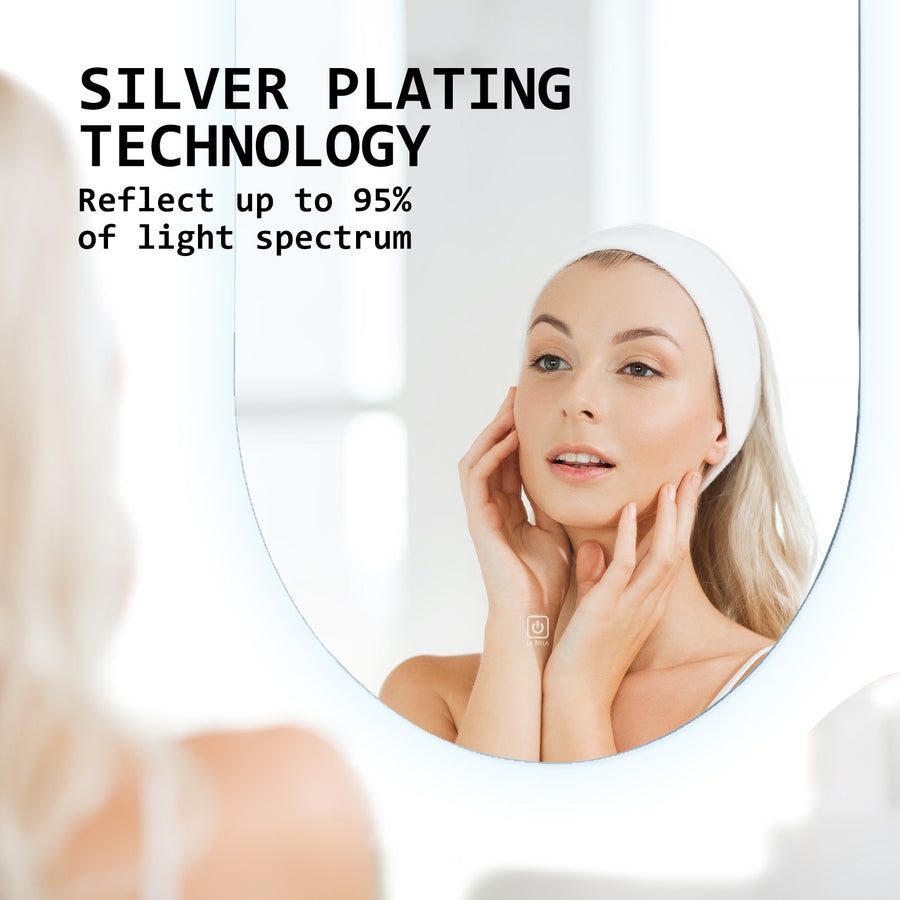 45x100cm LED Wall Mirror Oval Bathroom