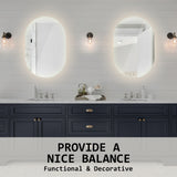 50x75cm LED Wall Mirror Oval Bathroom