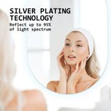 50x75cm LED Wall Mirror Oval Bathroom - Top-Down View