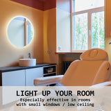 2 Set 50cm LED Wall Mirror Round Bathroom - Extra Image