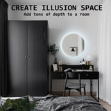 2 Set 50cm LED Wall Mirror Round Bathroom - Extra Image