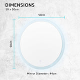 2 Set 50cm LED Wall Mirror Round Bathroom - Extra Image