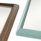 2 Set 70x90cm Wall Mirror PS Polystyrene Bathroom - Antique Brown - Side View