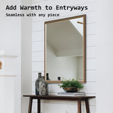 70x90cm Wall Mirror PS Polystyrene Bathroom - Antique Brown