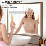 70x90cm Wall Mirror PS Polystyrene Bathroom - Antique Brown