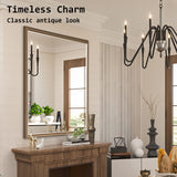 70x90cm Wall Mirror PS Polystyrene Bathroom - Antique Brown