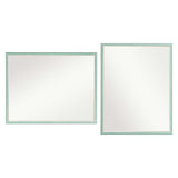 2 Set 70x90cm Wall Mirror PS Polystyrene Bathroom - Turquoise Blue