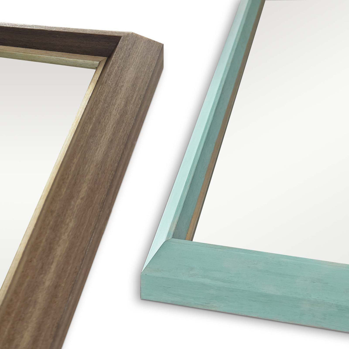 2 Set 70x90cm Wall Mirror PS Polystyrene Bathroom - Turquoise Blue