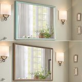 70x90cm Wall Mirror PS Polystyrene Bathroom - Turquoise Blue