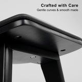 4X 65cm Wooden Bar Stool Padded PU Leather KANSO - BLACK