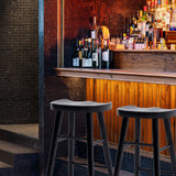 4X 65cm Wooden Bar Stool Pine Wood FRIDA - BLACK