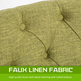 1X French Provincial Oak Leg Chair AMOUR - GREEN - Low Angle