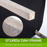 1X French Provincial Oak Leg Chair AMOUR - GREY - Extra Image