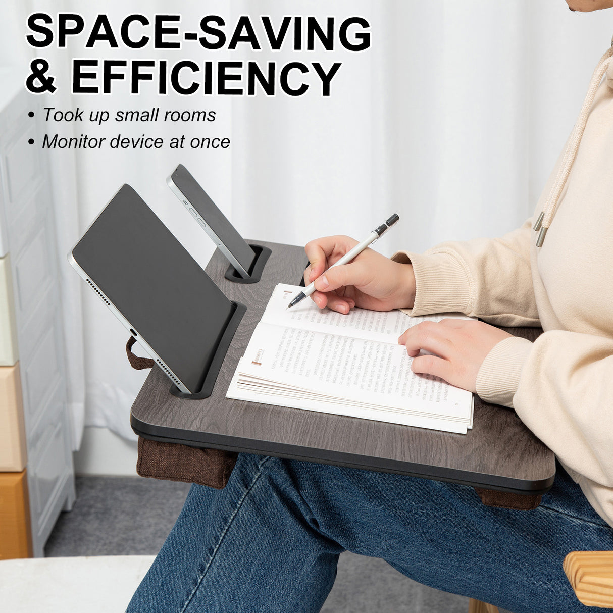 Lap Desk Mousepad - IRON GREY OAK