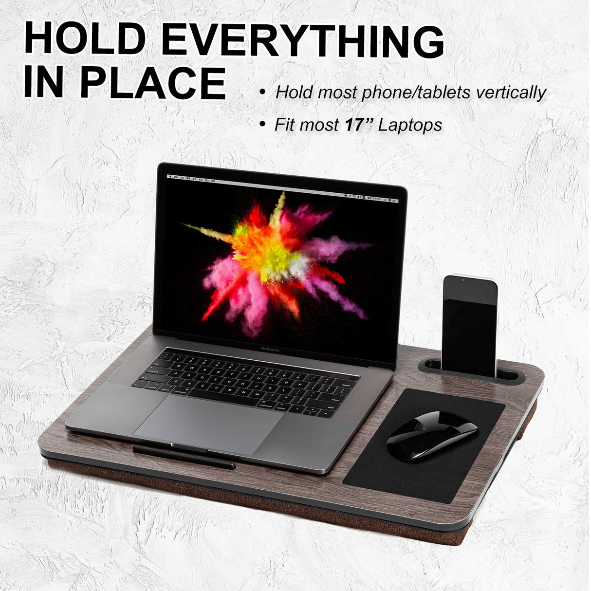 Lap Desk Mousepad - IRON GREY OAK
